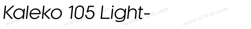 Kaleko 105 Light字体转换
